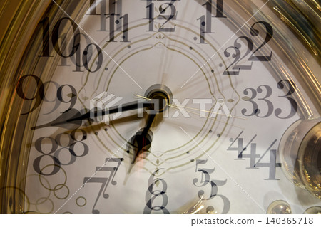 Abstract image of a clock and the flow of time, created using multiple exposures. Abstract image of a clock and the flow of time, created using multiple exposures. 140365718