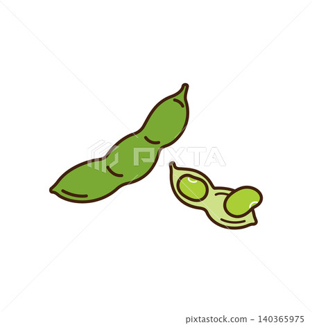 Simple and cute edamame vector illustration Simple and cute edamame vector illustration 140365975