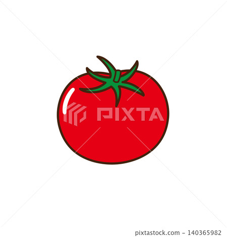 簡單可愛的番茄向量圖 簡單可愛的番茄向量圖 140365982