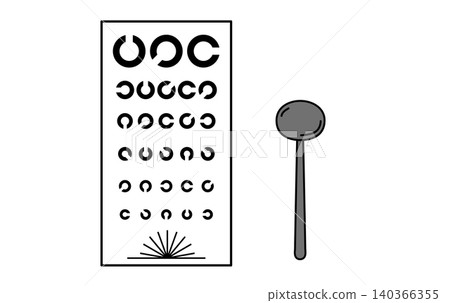Illustrations of items used in eye exams Illustrations of items used in eye exams 140366355