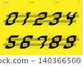 樓梯上的一組從 0 到 9 的數字_059 140366500