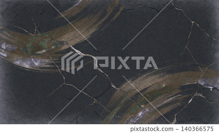 The cool background features oxidized copper and antique silver brushstrokes on dark gray Japanese paper. The cool background features oxidized copper and antique silver brushstrokes on dark gray Japanese paper. 140366575