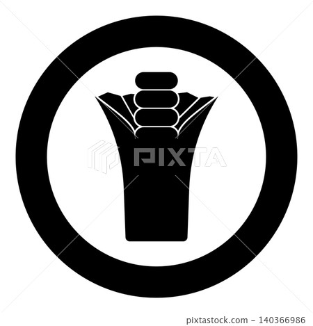 Chewing gum bubble Chew pillow icon in circle round black color vector illustration image solid outline style Chewing gum bubble Chew pillow icon in circle round black color vector illustration image solid outline style 140366986