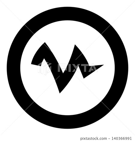 Vegetable peel leftover icon in circle round black color vector illustration image solid outline style Vegetable peel leftover icon in circle round black color vector illustration image solid outline style 140366991
