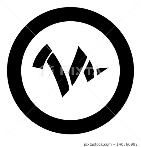 Vegetable peel leftover icon in circle round black color vector illustration image solid outline style Vegetable peel leftover icon in circle round black color vector illustration image solid outline style 140366992