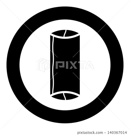 Sushi Japanese food icon in circle round black color vector illustration image solid outline style Sushi Japanese food icon in circle round black color vector illustration image solid outline style 140367014