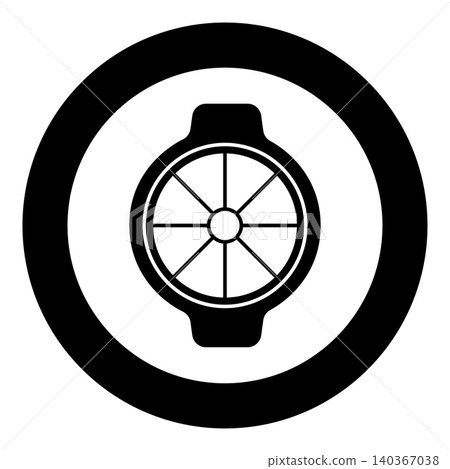 Vegetable cutter dicer hand cut equipment knife icon in circle round black color vector illustration image solid outline style Vegetable cutter dicer hand cut equipment knife icon in circle round black color vector illustration image solid outline style 140367038