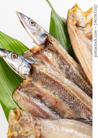 Assorted dried fish from Hokkaido: Atka mackerel, smelt, flounder, saffron cod, and saury. Assorted dried fish from Hokkaido: Atka mackerel, smelt, flounder, saffron cod, and saury. 140367202