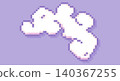 Pixel art cloud. 140367255