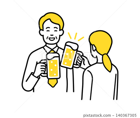 老闆和下屬喝酒聚會 老闆和下屬喝酒聚會 140367305