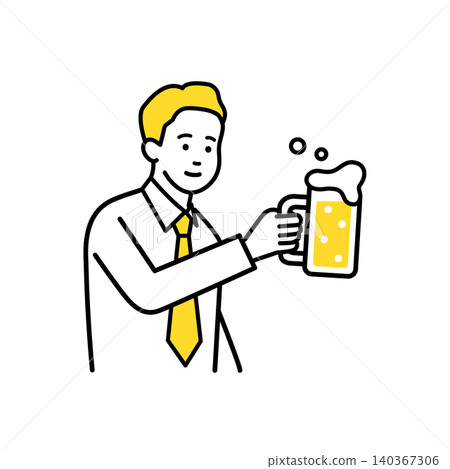 A young office worker toasts. 140367306