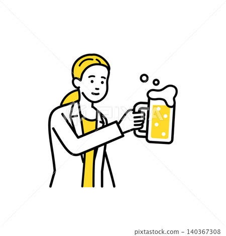 A young female office worker toasts. 140367308