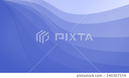 Blue radial wave background material, flowing curves and gradient abstract business banner, copy space 140367554
