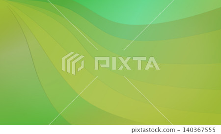 Green radial wave background material, flowing curves and gradient abstract business banner, copy space 140367555