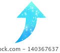 Futuristic blue upward arrow 140367637