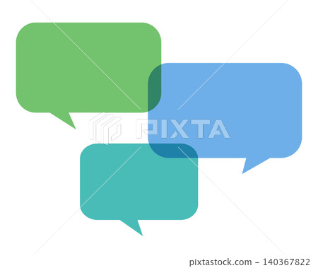 Green, blue, and turquoise overlapping speech bubbles. Eco speech bubbles for business and nature chat. PNG. Vector illustration Green, blue, and turquoise overlapping speech bubbles. Eco speech bubbles for business and nature chat. PNG. Vector illustration 140367822