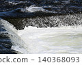 Ayu fish migrating upstream in the Tama River 140368093