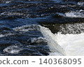Ayu fish migrating upstream in the Tama River 140368095