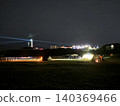 Lighthouse light at night 140369466
