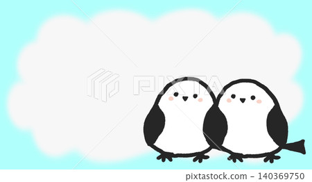 Hand-drawn illustration of long-tailed tit Hand-drawn illustration of long-tailed tit 140369750