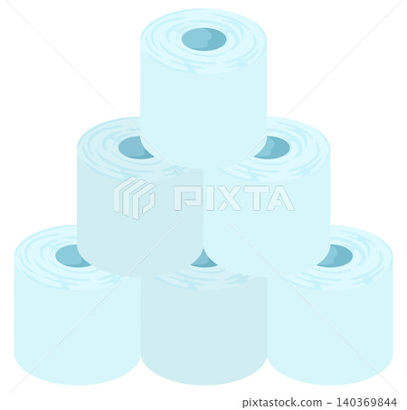 Vector illustration of a pile of toilet paper. Vector illustration of a pile of toilet paper. 140369844