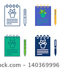 Plant observation journal icon set 140369996