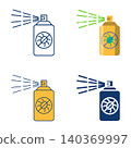 Bug spray, insect repellent icon set 140369997
