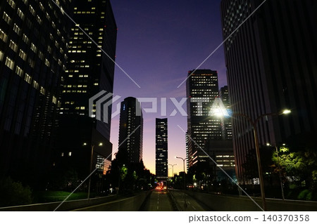 Osaka Business Park Evening landscape 140370358