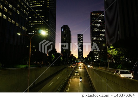 大阪商業園晚上景觀 大阪商業園晚上景觀 140370364