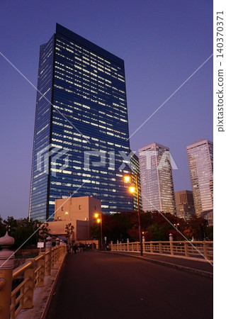 Osaka Business Park Evening landscape Osaka Business Park Evening landscape 140370371