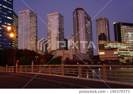 大阪商業園晚上景觀 大阪商業園晚上景觀 140370373