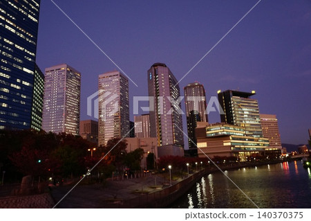Osaka Business Park Evening landscape Osaka Business Park Evening landscape 140370375