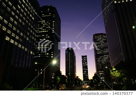 Osaka Business Park Evening landscape Osaka Business Park Evening landscape 140370377