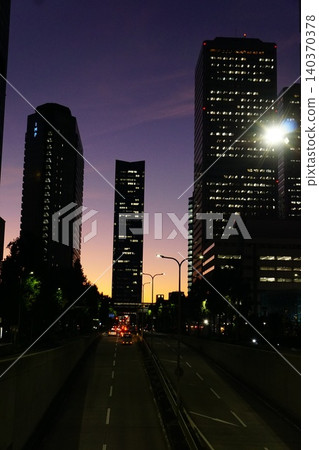 Osaka Business Park Evening landscape Osaka Business Park Evening landscape 140370378
