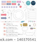 A set of illustration materials that can be used for cooking recipes. 140370541