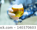 A woman holding a beer glass 140370603