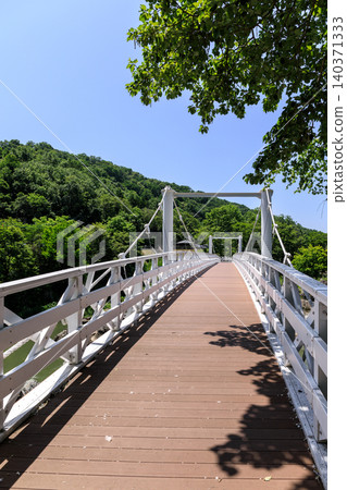 Asahikawa City, Hokkaido, Kamui Ohashi Bridge over the Ishikari River [June] 140371333