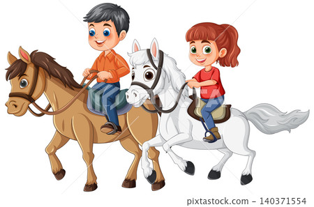 Joyful Horse Riding Adventure for Kids Joyful Horse Riding Adventure for Kids 140371554