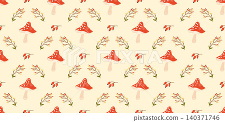 Linear leaves and leaf shapes in autumn cover a seamless pattern with watercolor bg and thanksgiving motifs. Oak and vintage textile drawing combine with cute vegetable background. Linear leaves and leaf shapes in autumn cover a seamless pattern with watercolor bg and thanksgiving motifs. Oak and vintage textile drawing combine with cute vegetable background. 140371746