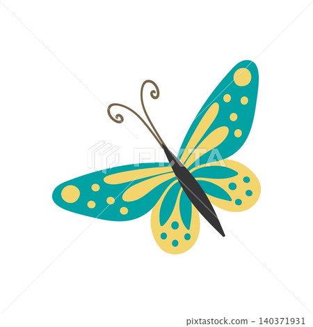 Beautiful fairytale insect vector illustration Beautiful fairytale insect vector illustration 140371931