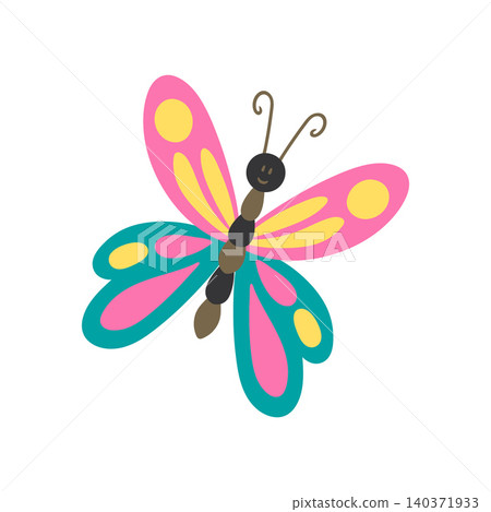 Beautiful fairytale insect vector illustration Beautiful fairytale insect vector illustration 140371933