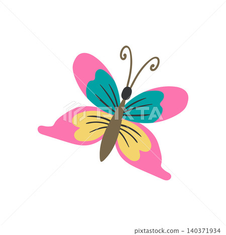 Beautiful fairytale insect vector illustration Beautiful fairytale insect vector illustration 140371934