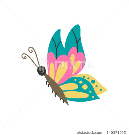 Beautiful fairytale insect vector illustration Beautiful fairytale insect vector illustration 140371935