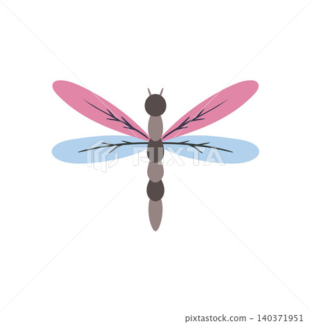 Beautiful fairytale insect vector illustration Beautiful fairytale insect vector illustration 140371951