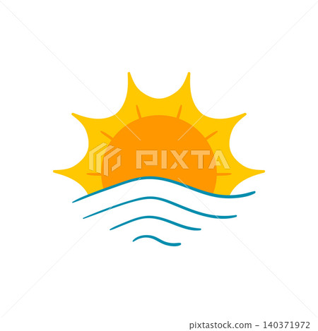 Beautiful fairytale sun vector illustration 140371972