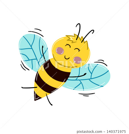 Beautiful fairytale insect vector illustration Beautiful fairytale insect vector illustration 140371975