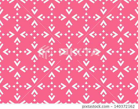 Abstract geometric pattern. A seamless vector background. White and pink ornament. Graphic modern pattern. Simple lattice graphic design Abstract geometric pattern. A seamless vector background. White and pink ornament. Graphic modern pattern. Simple lattice graphic design 140372162