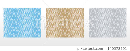 Set of abstract geometric patterns. Seamless vector backgrounds. Colored ornaments Graphic modern patterns Simple lattice graphic design Set of abstract geometric patterns. Seamless vector backgrounds. Colored ornaments Graphic modern patterns Simple lattice graphic design 140372391