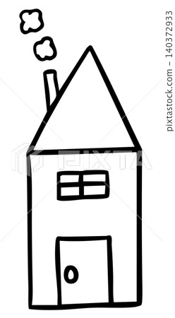 Hand drawn home outline for kid colouring book, decoration, house, nature, garden, plants, tree, sticker, spring, summer, cute patch, brooch, spring, summer, backyard, oudoors, childhood, tattoo Hand drawn home outline for kid colouring book, decoration, house, nature, garden, plants, tree, sticker, spring, summer, cute patch, brooch, spring, summer, backyard, oudoors, childhood, tattoo 140372933