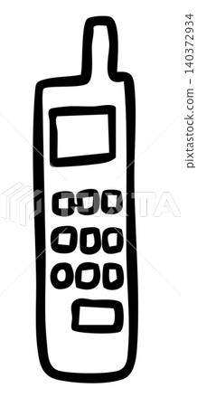 Hand drawn Y2K phone outline for colouring book, communication, calling, trip, device, vacation, travel, leisure, sticker, icon, online shopping, spring, summer, holiday, y2k decoration, entertainment Hand drawn Y2K phone outline for colouring book, communication, calling, trip, device, vacation, travel, leisure, sticker, icon, online shopping, spring, summer, holiday, y2k decoration, entertainment 140372934